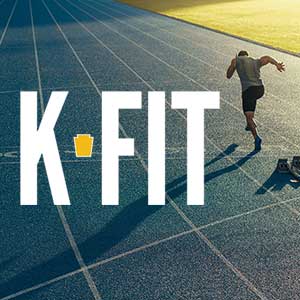 image with a runner and kfit text