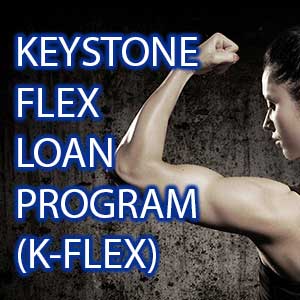 image with a woman flexing her arm and kflex text